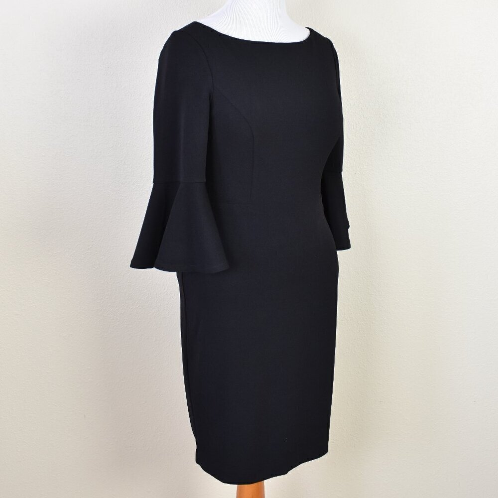 Harper Rose Bell Sleeve Sheath Dress Black - 10 - Picture 8 of 9